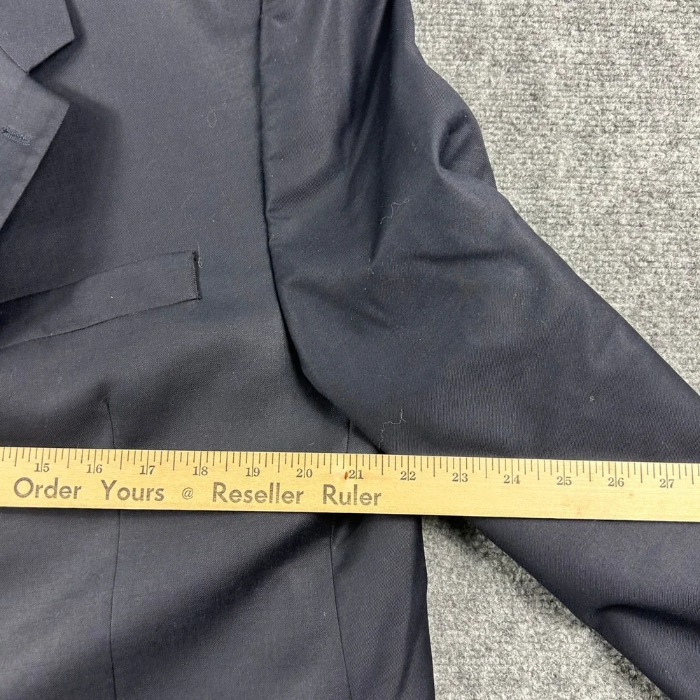 Lauren Ralph Lauren Blazer Mens 42S Navy Blue Wool Gold Crest Button Sport Coat